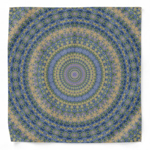 Abstract mandala round seamless pattern kaleidosco bandana