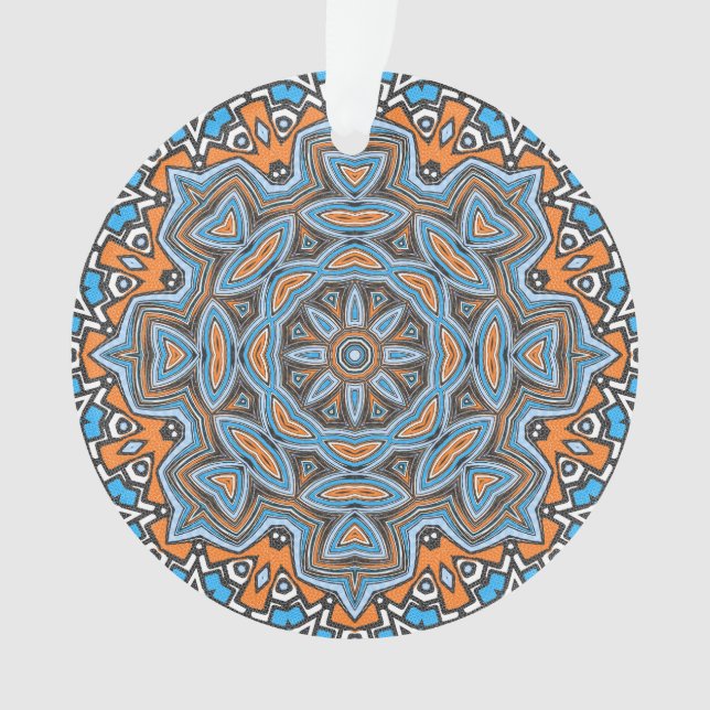 Abstract mandala round seamless pattern kaleidosco ornament (Front)