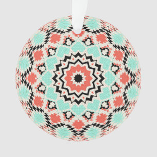 Abstract mandala round seamless pattern kaleidosco ornament