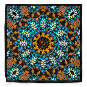 Abstract mandala round spring summer fresh bandana