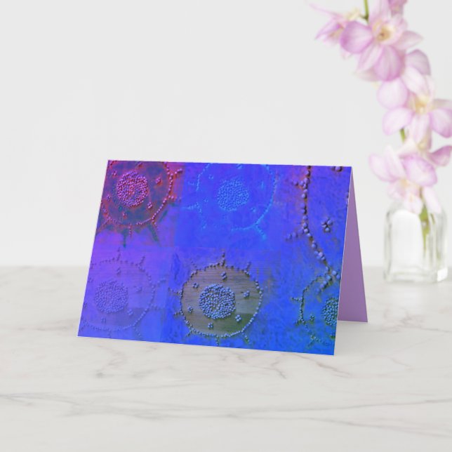 Abstract Mandala Sun Graphic Card (Orchid)