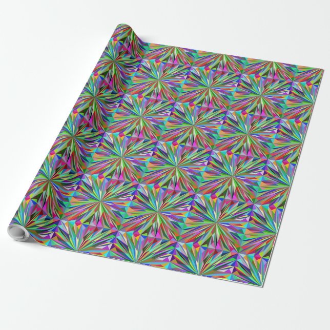 Abstract Mandala Wrapping Paper (Unrolled)