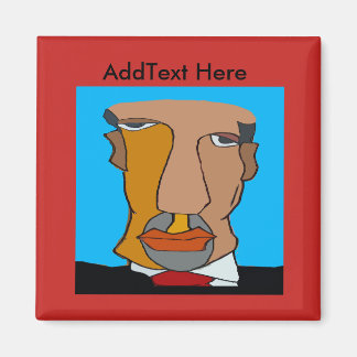 Abstract Man's Face 7 Magnet