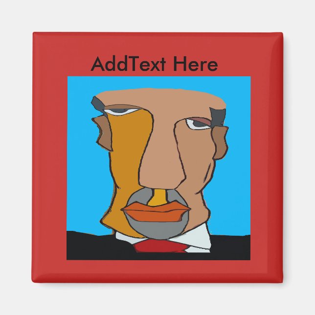 Abstract Man's Face 7 Magnet (Front)