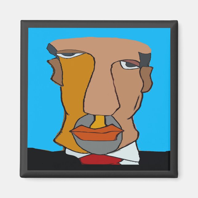 Abstract Man's Face 7 Magnet (Front)