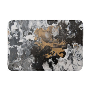 Abstract Marble Acrylic Glam #1 #painting Bath Mat