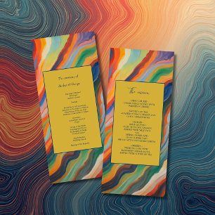 abstract marble african destination wedding program