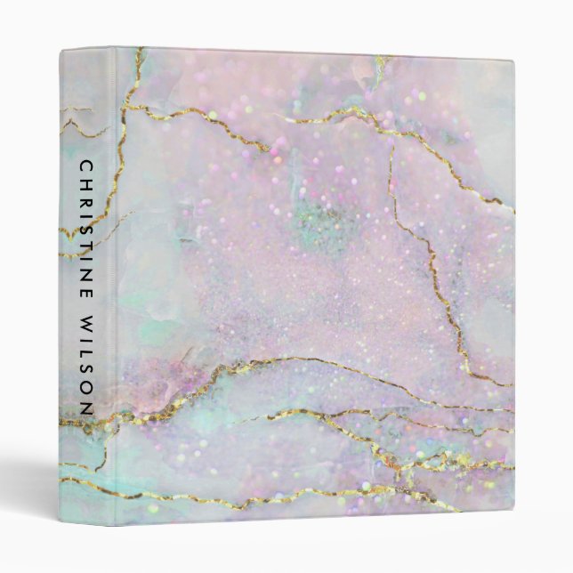 abstract marble art 3 ring binder (Front/Spine)