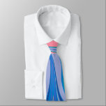 Abstract Marble Art in Colorful Bright Blue Neck Tie<br><div class="desc">This fun and vibrant artwork features an abstract marble design in a bright modern color palette of blue, pink, yellow, and green.</div>