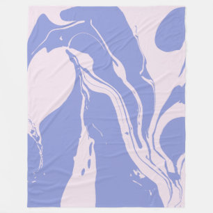 Abstract Marble Art in Lavender and Blush Pink Fleece Blanket