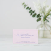 Abstract Marble Art in Lavender Purple and Pink  Business Card (Standing Front)