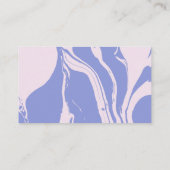 Abstract Marble Art in Lavender Purple and Pink  Business Card (Back)
