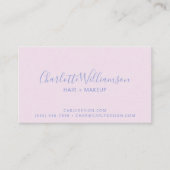 Abstract Marble Art in Lavender Purple and Pink  Business Card (Front)