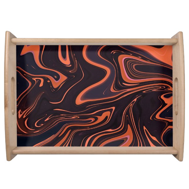 Abstract Marble: Artistic Texture Background Serving Tray (Front)