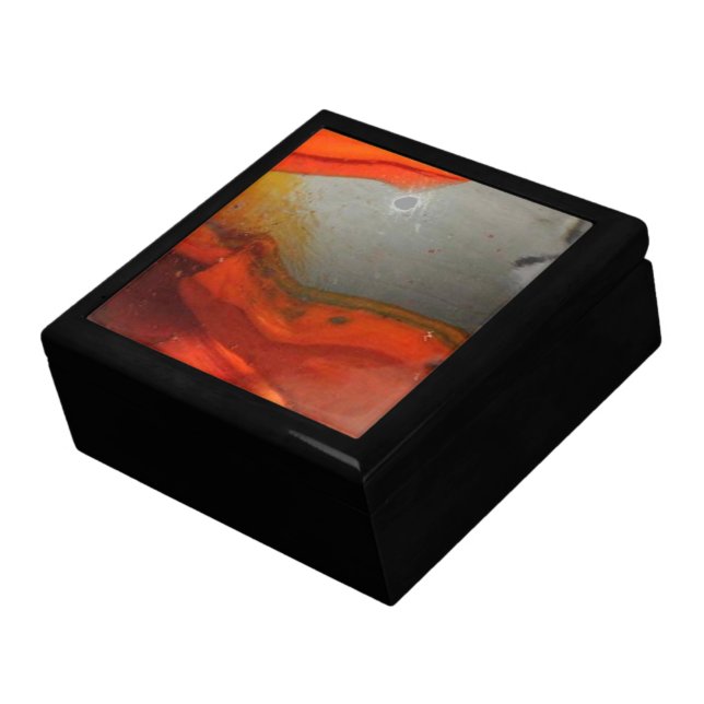 Abstract Marble Giftbox Jewelry Box (Side)