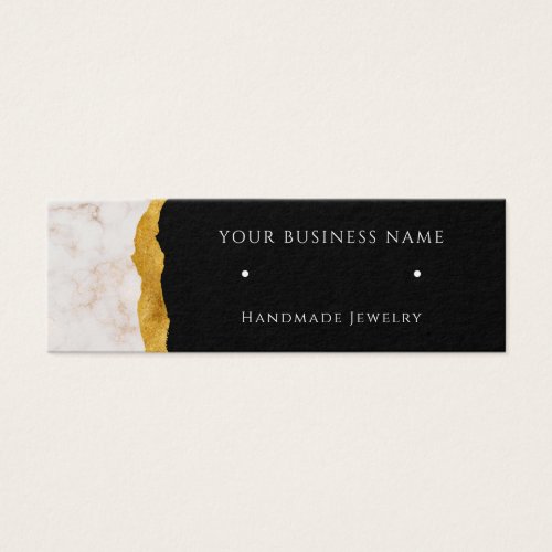 Abstract Marble Gold Stud Earring Display Cards