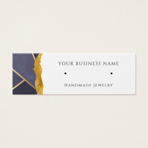 Abstract Marble Gold Stud Earring Display Cards