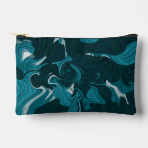 Abstract Marble illustration Blue Accessory Pouch