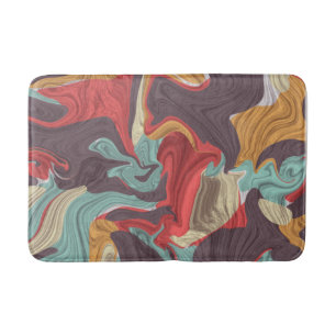 Abstract Marble illustration Colorful Bath Mat