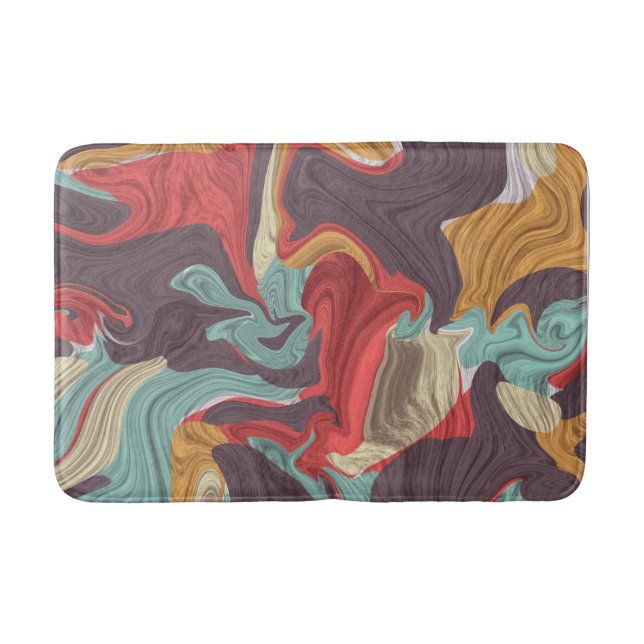 Abstract Marble illustration Colorful    Bath Mat (Front)