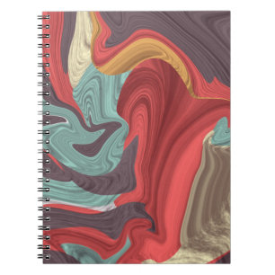 Abstract Marble illustration Colorful Notebook