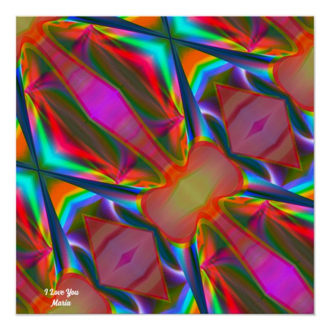 Abstract marble Liquified Colorful Glossy Poster (Front)