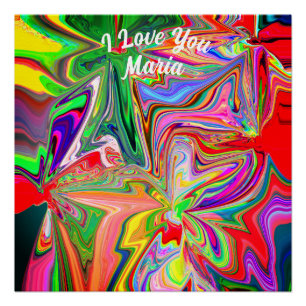 Abstract marble Liquified Colorful Glossy Poster
