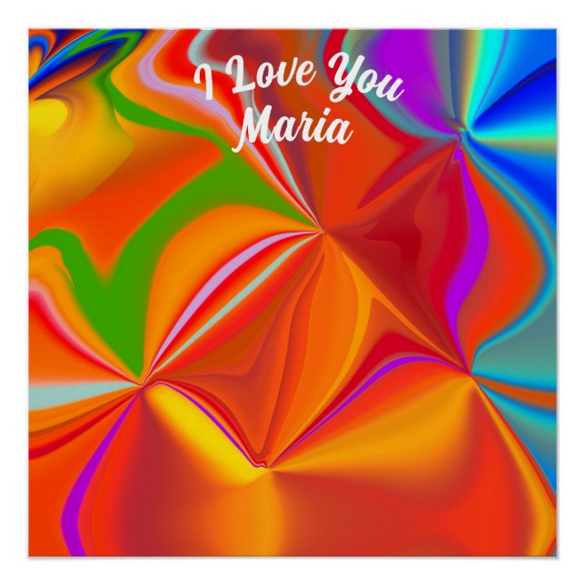 Abstract marble Liquified Colorful Glossy Poster (Front)