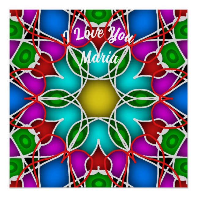 Abstract marble Liquified Colorful Glossy Poster (Front)