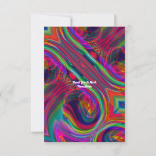Abstract marble Liquified Colorful Glossy Poster Thank You Card