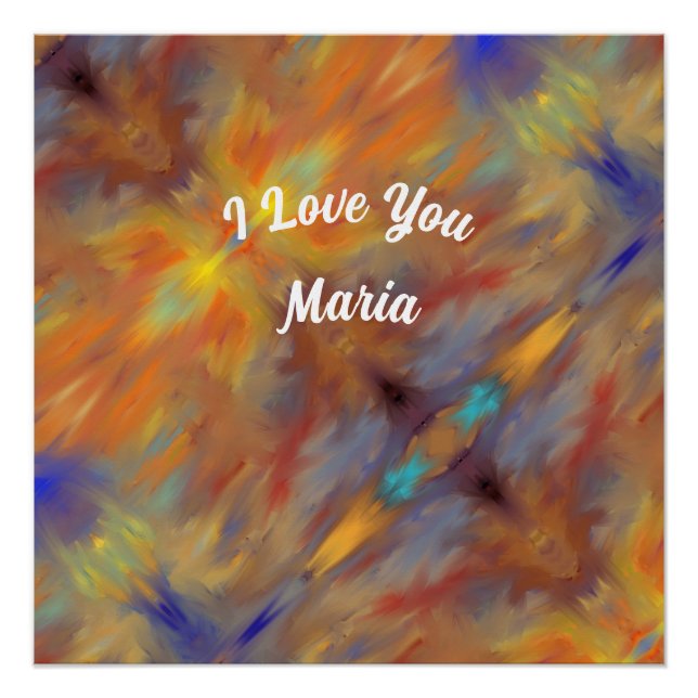 Abstract marble Liquified Colorful Poster (Front)