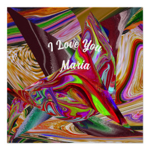 Abstract marble Liquified Colorful Poster