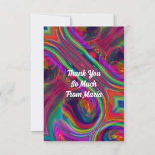 Abstract marble Liquified Colorful Thank You Card