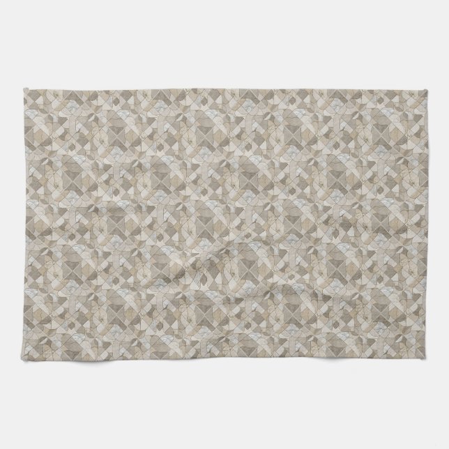 Abstract marble mosaic pattern kitchen towel (Horizontal)