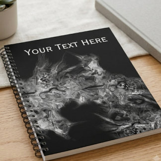Abstract Marble Smoke Grey Notebook