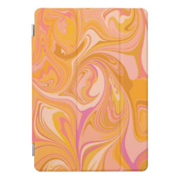 Abstract Marble Swirl Art in Yellow iPad Pro Cover
