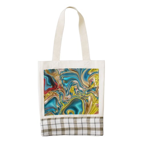 abstract marble swirls yellow teal turquoise blue zazzle HEART tote bag