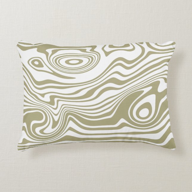 Abstract Marble Waves Artwork | Accent Pillow (Front)