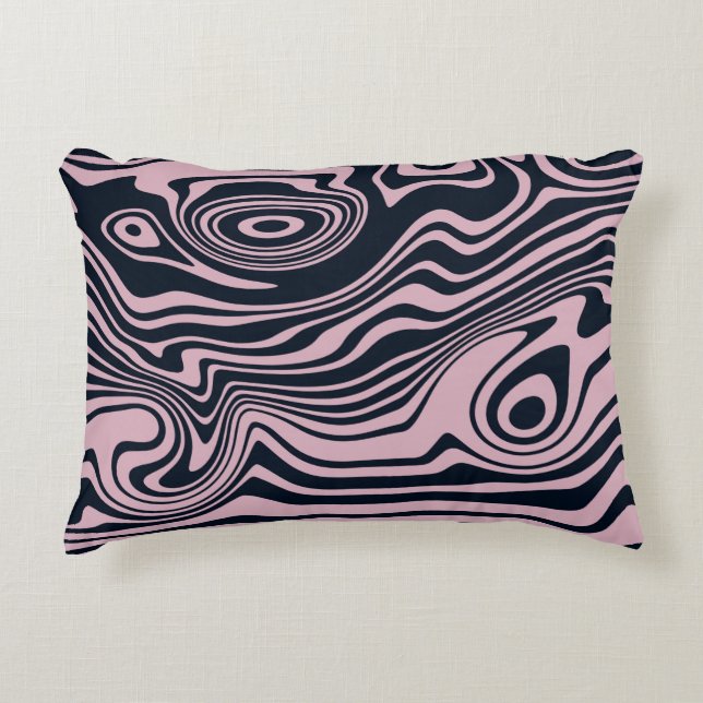 Abstract Marble Waves Artwork | Accent Pillow (Front)