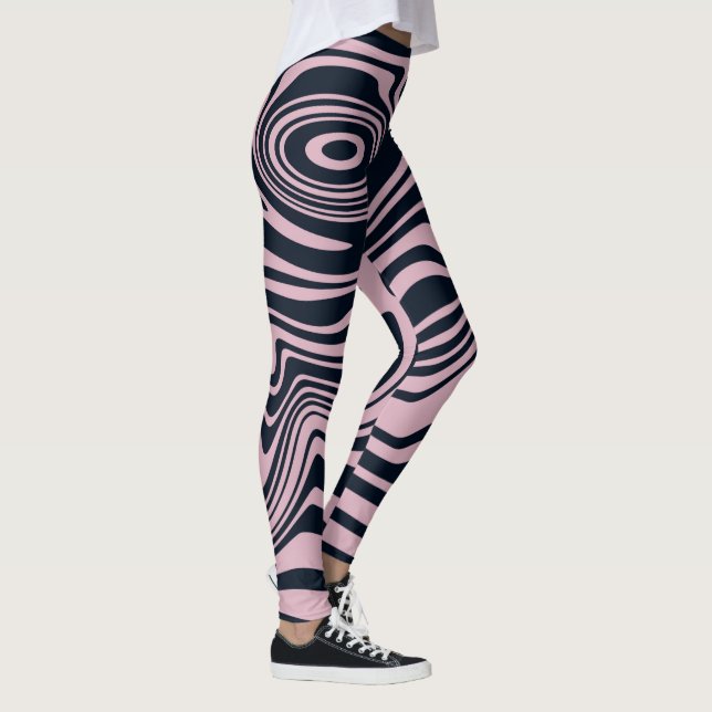 Abstract Marble Waves Artwork | Leggings (Right)