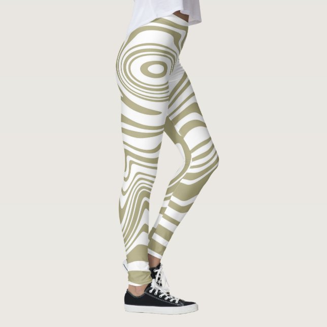 Abstract Marble Waves Artwork | Leggings (Right)