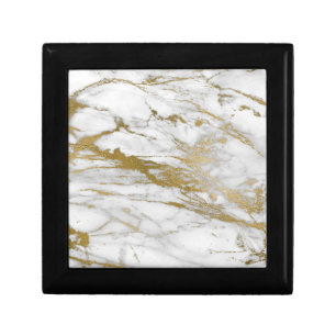 ABSTRACT MARBLE WHITE GOLD JEWELLERY GIFT BOX