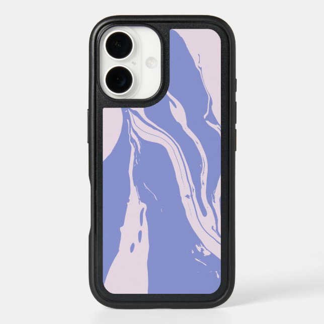 Abstract Marbled Art in Lavender and Blush Pink Otterbox iPhone Case (Back)