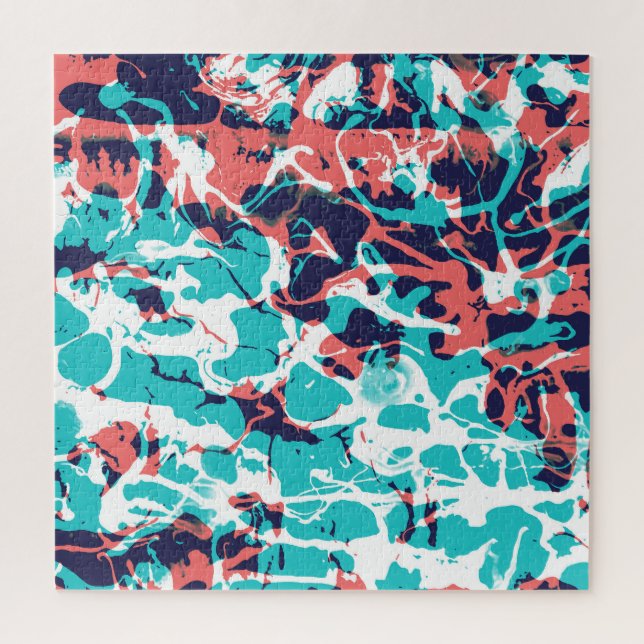 Abstract Marbled Paper Art Background Jigsaw Puzzle (Vertical)