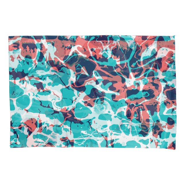 Abstract Marbled Paper Art Background Pillow Case (Front)