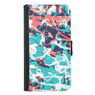Abstract Marbled Paper Art Background Samsung Galaxy S5 Wallet Case