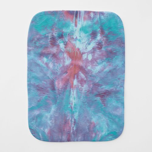 Abstract marbled pastels tie dye effect   baby burp cloth