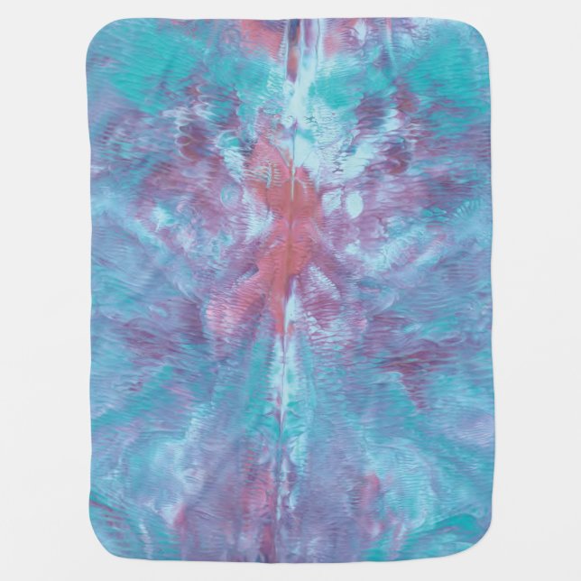 Abstract marbled tie dye effect  baby blanket (Front)