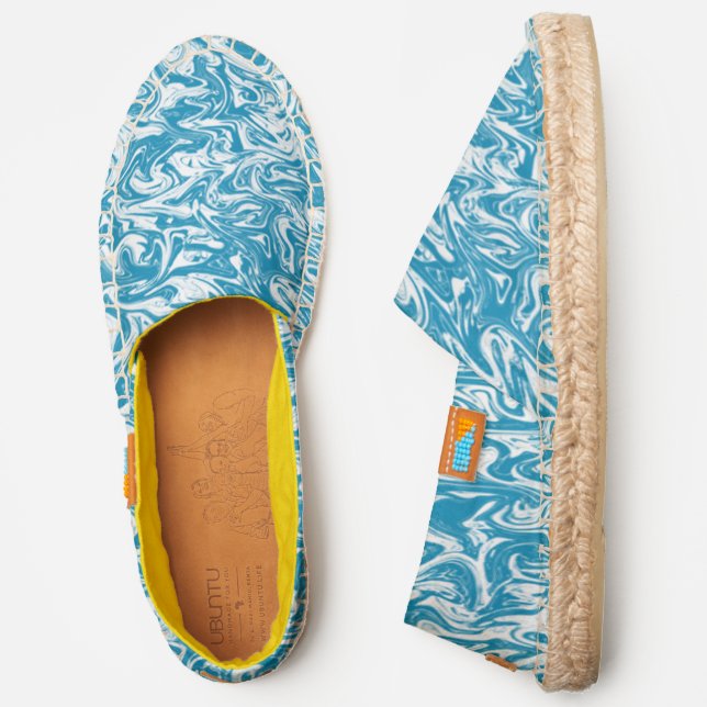 Abstract Marbleized Swirl Espadrilles (Side)
