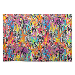 Abstract Marbleized Swirl Placemat